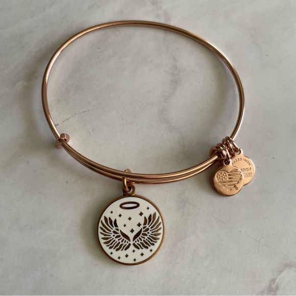 Alex & Ani Support Angel Wings Charm Bracelet - Picture 1 of 12